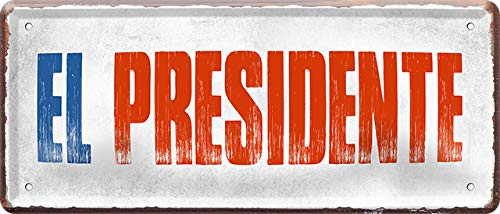 schilderkreis24 Schöner Spruch “EL Presidente“ Deko Schild Metallschild Geschenkidee Retro Vintage Präsident VIP Witziges Geschenk zum Geburtstag Weihnachten für besondere Persönlichkeiten 28x12 cm