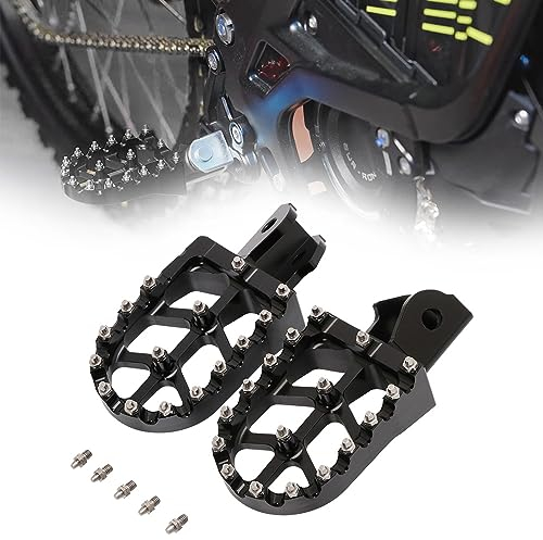 Dirt Bike Fußrasten,Motorrad Fußrasten Breite Fußrasten CNC Aluminiumlegierung für Sur Ron Light Bee S/X X160 X260 CRF150F CRF230F 2003-2019 Schwarz