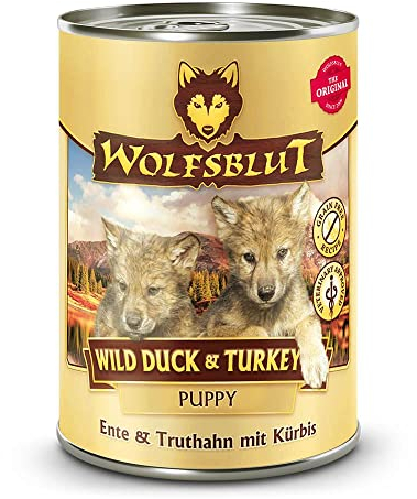 Wolfsblut - Wild Duck & Turkey Puppy - 6 x 395 g - Ente & Truthahn - Nassfutter - Hundefutter - Getreidefrei