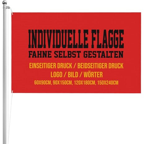 ACEPRUT Fahne Selbst Gestalten - Ein/Beidseitiger Druck - Logo/Bild/Wörter - mehrere Größen - Personalisierte Individuelle Dekorative Fahnen für Den Innen- oder Außenbereich