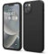 elago Liquid Silicone Case Kompatibel mit iPhone 14 Plus Hülle (6.7), Hochwertiges Silikon, Ganzkörperschutz - 4 Schichten stoßfeste Handyhülle, kratzfestes weiches Mikrofaserfutter (Schwarz)