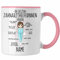 Trendation - Zahnarzthelferin Geschenke Tasse Geschenk Personalisierter Name Zahnmedizinische Fachangestellte (Rosa)
