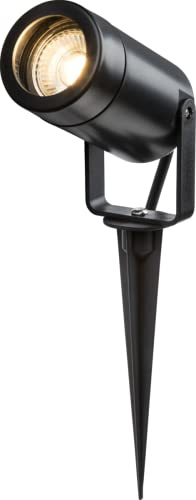 Knightsbridge Eamon - 230V IP65 GU10 Polycarbonate Spike Light - Black