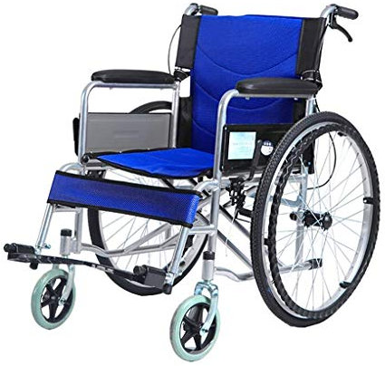 AZICYN Drive Transport Rollstühle Leichtes Klapplicht Selbstfahrender Behindertenroller Aluminiumtragender Freizeitstuhl Tragbarer Reisestuhl
