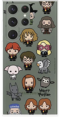 Schutzhülle für Samsung Galaxy S23 Ultra, offizielle Harry Potter-Figuren, Symbole zum Schutz Ihres Handys, flexible Silikonhülle mit offizieller Harry Potter-Lizenz
