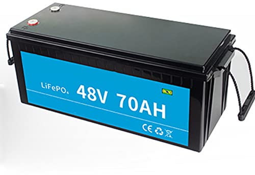 TGHY Batterie Lithium 48V 70Ah, Batterie LiFePO4 Rechargeable avec BMS 4000+ Cycles, pour Camping Car, Système Off-Grid, Bateau, Caravane, Solaire,70ah