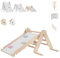 MAMOI® Indoor Climbing Triangle with Wooden Slide, Baby Children Climbing Tower, Arch, Slide Board, Frame - Montessori Toy from 1 Year 2/3