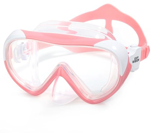 Máscara de natación para niños, máscara de buceo de 180°, antivaho, gafas de natación para niños con cubierta de nariz, gafas de natación sin fugas, lentes antiroturas para jóvenes de 4 a 15 años