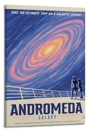 suumyo Andromeda Galaxie-Poster, Raumdekoration, ästhetisches Poster, künstlerisches Poster für Schlafzimmer, Wohnzimmer, Wände, 40 x 60 cm, Rahmenstil