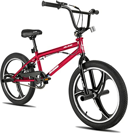 Hiland 20 Zoll 3 5 Speichen Kinder BMX Fahrrad für Jungen Mädchen ab 7-13 Jahre alt, 360 Grad Rotor 20 Zoll Freestyle Kinderfahrrad, 4 Pegs Kinder BMX Fahrrad