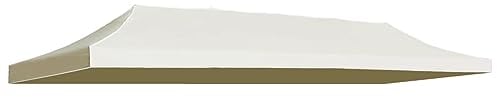 ShCuShan Partyzeltdach 3x6 m Creme Pop Up Pavillon Faltpavillon 3x6 Wasserdicht Stabil