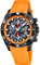 Montre Lotus pour Homme 18945/3 Vortex Boîtier en Acier Inoxydable Noir Bracelet en Caoutchouc Orange