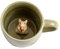 Ewaymado Hamster-Keramiktasse, verstecktes 3D-Tier im Inneren, handgefertigte Tierfigur, Teetasse, Weihnachten, Geburtstag, Muttertag, Geschenke für Freunde, Familie oder Kinder, salbeigrün