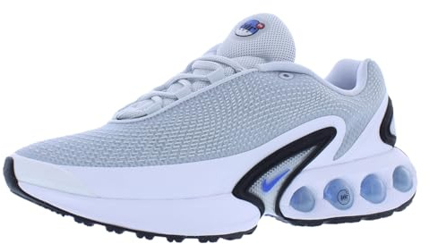 NIKE Mens Air Max Dn Sneaker, Pure Platinum Hyper Royal White Black, 8.5 UK