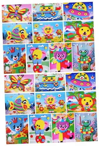 UPKOCH 20 STK DIY-Aufkleber-kit Aufkleber Nach Schaumstoff-Sticker Basteln Spielzeug Für Kinder Tieraufkleber Aus Schaumstoff Dreidimensionale Pinup-Bilder DIY Manuelle Aufkleber