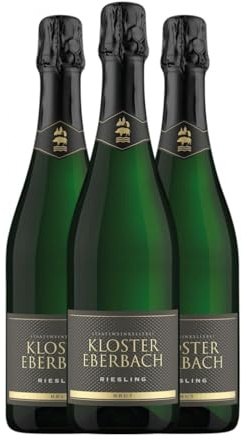 Kloster Eberbach Sekt Riesling Brut 75 cl Weißer Sekt (Karton mit 3 Flaschen von 75 cl)