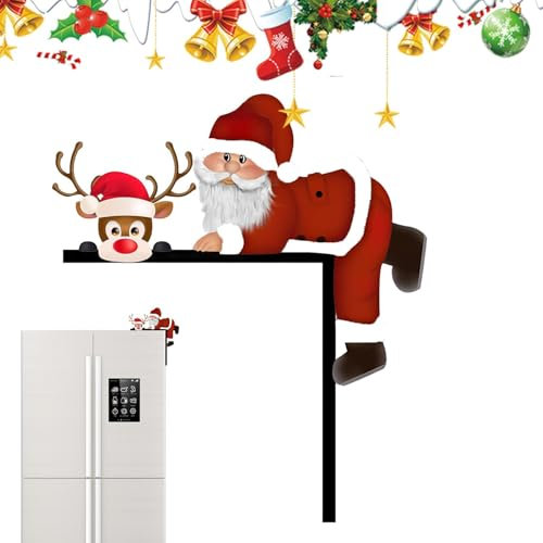 Qyljeiwred Weihnachts-Türaufsatz, Dekoration, Türrahmen, Eckschild, Dekoration, kreativer Holzrahmen, Urlaubsdekoration für, TV-Computer