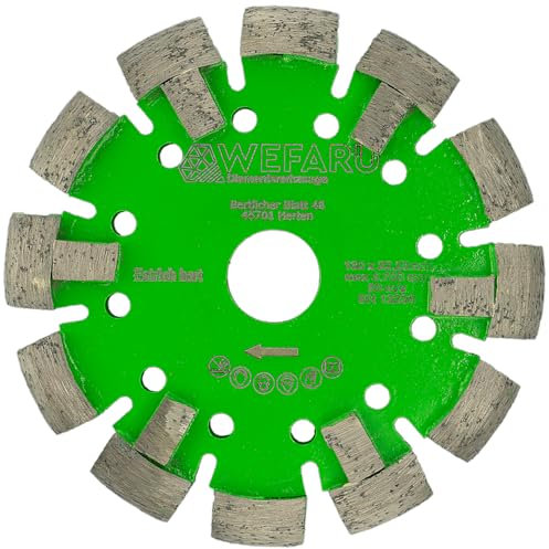 WEFARU Diamant Frässcheibe 130 x 17 x 12 x 22,23mm – V-Segment, extrem scharf für Fußbodenheizung, für harten Estrich