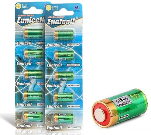 Pack of 10-4LR44/4AG13 Eunicell 6V Alkaline Batteries - Suitable for use in LED lights, Digital Voice Recorders, Toys, Blood Glucose, Cholesterol Testing, Meters, Toys