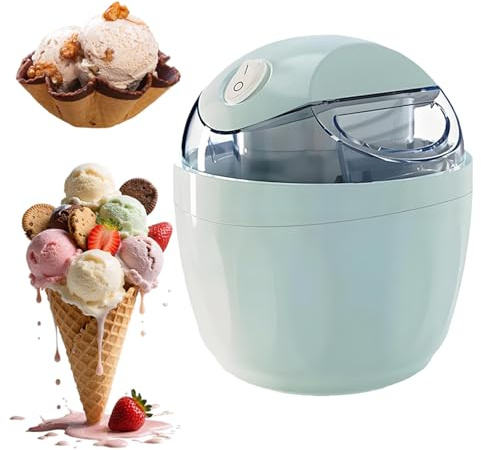 Piccolo Gelatiera Domestica Mini Ice Cream Maker, Pratica e Veloce in 15 Minuti con Controllo Touch, Compatta Macchina per Dessert da 500ml, Ideale per Gelato, Sorbetto, Yogurt e Dolci Freddi