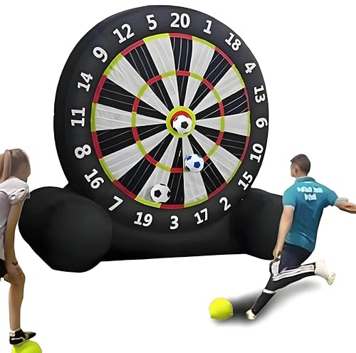 Aufblasbares Dartscheiben-Fußballspiel-Set mit Gebläse und Bällen für Outdoor-Hinterhof und Party-Unterhaltung