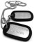 TusPlacas Chapas Militares Personalizadas de Acero INOX. Collar de Chapas Grabadas en Relieve. Colgante Estilo Ejército Americano. Grabado, Cadenas, Gomas y Bolsita de Tela de Regalo (Negro)