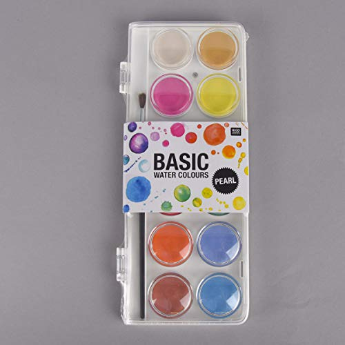 Rico Design Wasserfarben-Palette 12 Perlmuttfarben