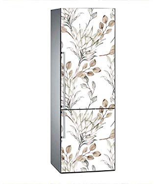 Stickers Fridge Wrap Cover for Vinyl Dry Leafs Landscape Imitation 200x70cm | Strong Adhesive and Easy Application | Decorative Adhesive Sticker with Smart Design