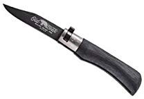 Old Bear 312.XS Messer, Klinge aus Stahl 420, PTFE-Beschichtung, Schwarz, Griff 9 cm, Ayous-Holz, laminiert, Schwarz.