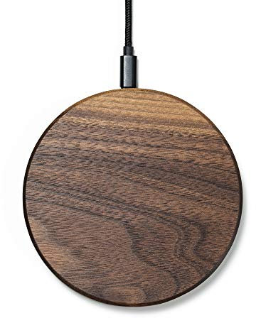 Oakywood Chargeur sans Fil Fin, inductif, en Bois, Rapide et sans Fil, Compatible avec Les appareils compatibles QI, pour iPhone 12, 11 Pro, 11, X, XR, XS, 8, SE Samsung Galaxy S20, S10, S9, S8 Noyer