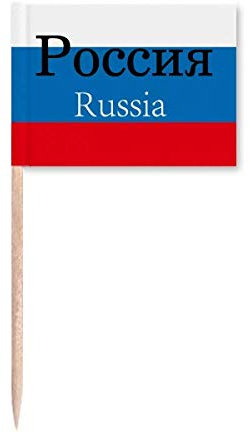 offbb Eurasia, Bandera Rusa, Reino Unido Palillo de Dientes s Marcador Topper Decoración del Partido