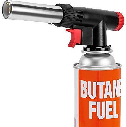 Torches de Cuisine JDHON, Chalumeau de Cuisine au Butane Rechargeable, Briquet à Flamme Réglable, pour Barbecue, Desserts, Cuisine, Camping, Soudage(Butane Non Inclus)