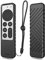 SITHON Silicone Custodia per Apple TV 4K 2021 Telecomando, Leggera Cover Protettiva Antiurto Case con Cinghia per Apple TV 4K / HD Siri Remote (2nd Gen), (Nero)