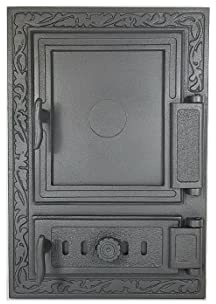 Sellon24® Backofentür Ofentür aus Gusseisen Pizzaofentür Steinofentür Gußeisen 325 x 475mm