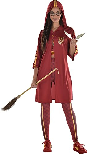 Party City Harry Potter: Gryffindor Quidditch Halloween Costume for Women, Multicolor, XL