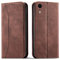 OKZone Kompatibel mit iPhone XR (6,1 Zoll) Hülle, Magnet Leder Tasche Handyhülle, Kartenfächer iPhone XR Schutzhülle, [Premium PU Leder] Flip Klappbare Stoßfeste Magnetische Standfunktion (Braun)