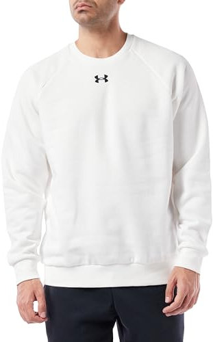 Under Armour Mens Rival Fitted Crew Sweater White/Black L