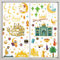 Ramadan Fensterbilder, 9 Stück Eid Mubarak Fensterbilder, Eid Mubarak Selbstklebend Ramadan Sticker, Muslim PartyFenstersticker Stern Halbmond (Schnittmuster A)