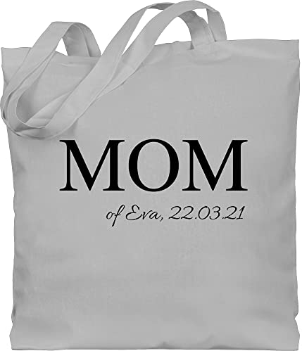 Baumwolltasche - Mom to be Mama Baby - Unisize - Hellgrau - geschenke für seine mutter muttertag since stoffbeutel mummy bag mutterzagsgeschenke beutel mama-tasche muttertasgsgeschenke tasche