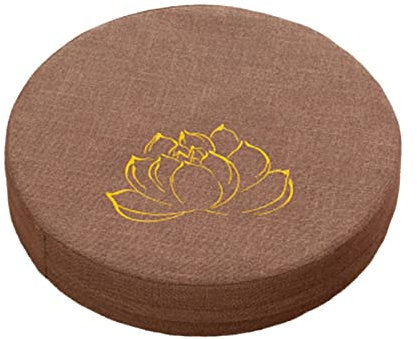 JISADER Cuscino per meditazione yoga Comodo cuscino da pavimento per seduta Tatami giapponese Cuscino da pavimento per yoga Camera da letto Cerimonia del tè, Cachi 10cm