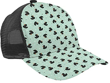 KJHBVND Schwarze Badeente Kappe Baseball Kappe Verstellbare Anti UV Sonnenhut Gewaschene Baumwolle Outdoor Dad Hut für Männer Frauen, Schwarz , One size