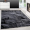 Teppium Moderner Kurzflor Teppich Wohnzimmer 300x400 (280 x 370 cm) Schwarz - Teppich Waschbar, Steindesign, Pflegeleicht und Weich - Ideal für Schlafzimmer, Esszimer und als Küchenteppich