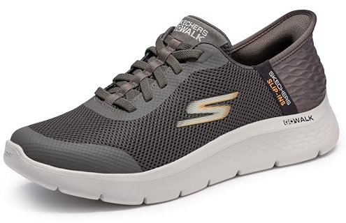 Skechers Sneaker da Uomo Free Slip-ins Go Walk Flex-Hands Up, Marrone, 44.5 EU