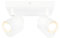 Ledvion LED-Deckenstrahler Weiß 4-Licht, Dimmbar, Neigbar, GU10-Fassung, Aufputzmontage,Weiße Lampe, Quadrat Lampe, Beleuchtung, IP20, Ohne GU10-Lampe