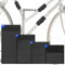 Aicharynic Lot de 4 protections de cadre de vélo en néoprène carbone Convient pour la protection du cadre de vélo en carbone Porte-vélos, VTT, vélo enfant et vélo électrique