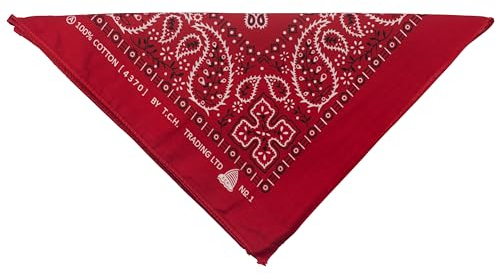 fashionchimp Bandana aus 100% Baumwolle, Premium-Qualität, Nicki-Halstuch für Damen und Herren, 50x50cm (Rot) BAN41