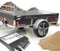 Hochwertige Anhängerplane 257 x 133 x 20 cm für Saris Anhänger mit Reling für H Gestell - wasserdichte PVC Abdeckplane I Plane nach Maß - Anthrazit