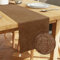 Encasa XO Tischläufer | Geprägtes Samt | Größe 32x150 cm | Farbe Coffee mit Premium-Polyester - Maschinenwaschbar