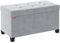 ABHENG Foldable Storage Ottoman Bench, Velvet Footrest and Seat Cube with Feet, End of Bed Bench, Storage Chest, for Living Room, Bedroom and Office, 38 x 76 x 40 cm, Dove Gray, ASND23G