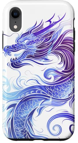 iPhone XR Ethereal Wind Dragon in Cool Tones Case